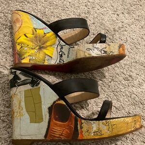 Christian Louboutin Trash Collection pop-art wedge sandals